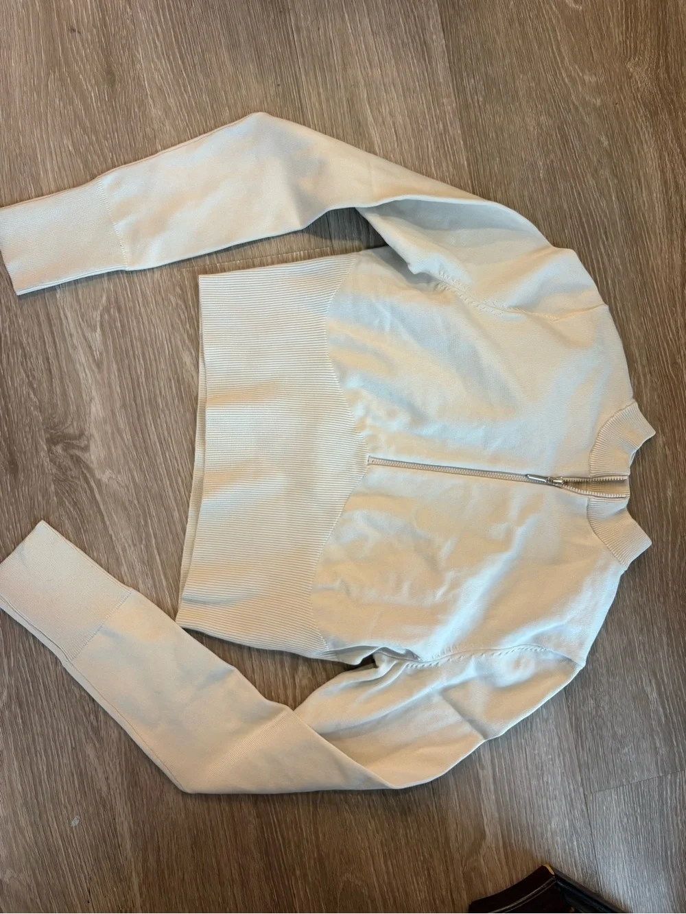 Nike Women's Cream Full-Zip Bomber Jacket